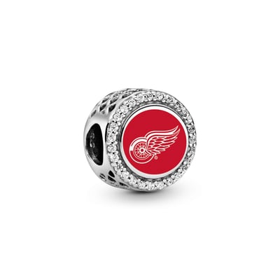 Detroit Red Wings Pandora Color Button Charm