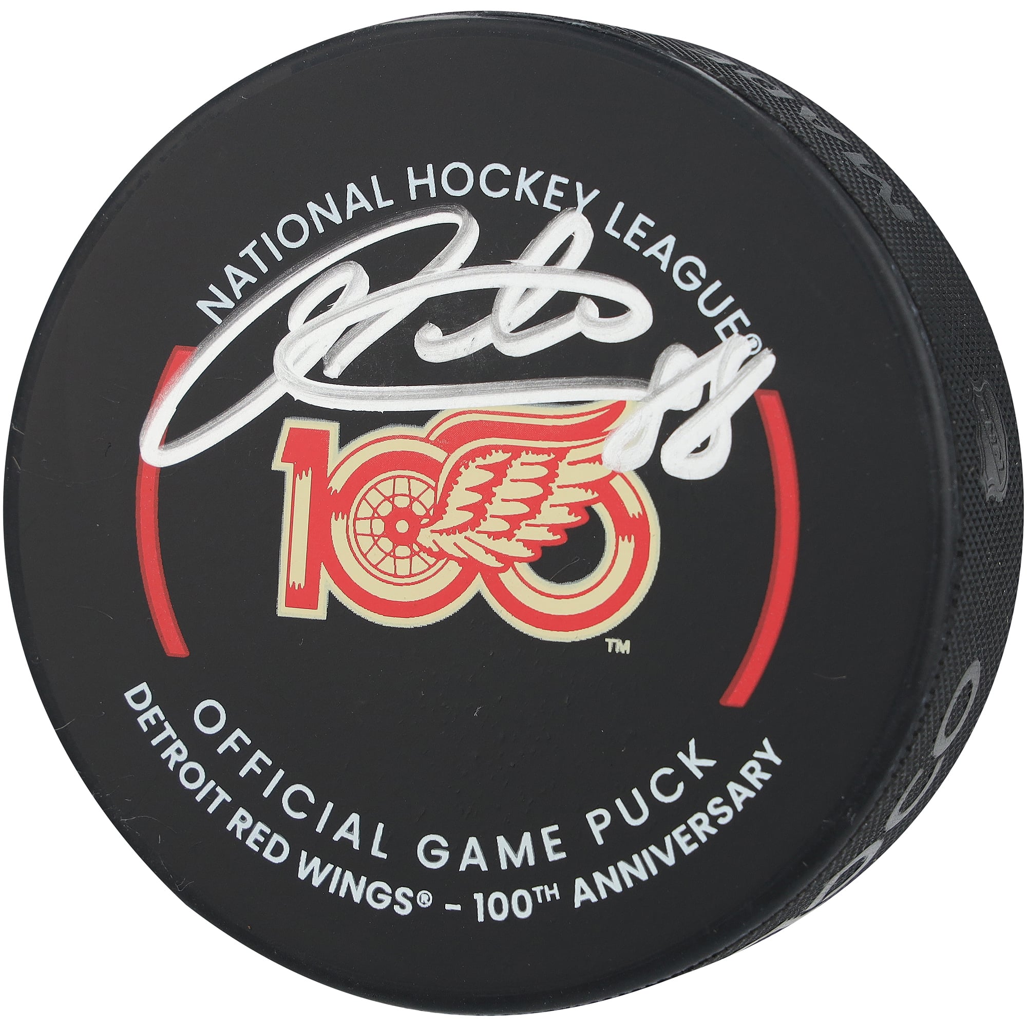 Patrick Kane Detroit Red Wings Autographed 100th Anniversary Official Game Puck