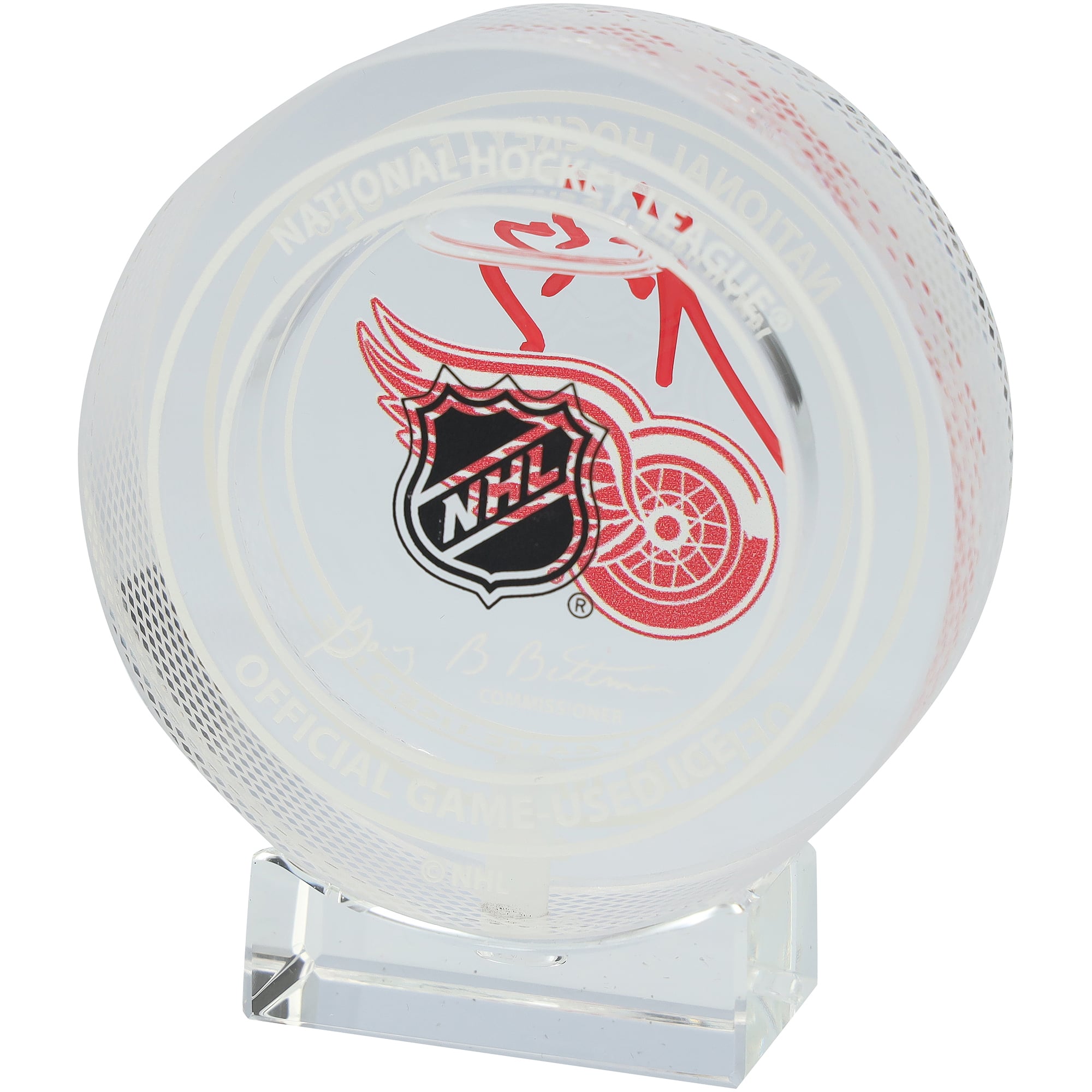Pavel Datsyuk Detroit Red Wings Autographed Crystal Puck - Filled with Ice from the 2024-25 Season