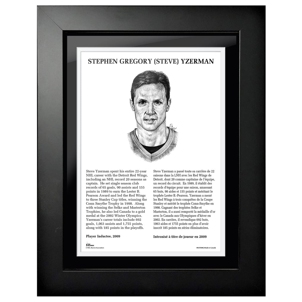 Detroit Red Wings Steve Yzerman - 2009 Legends Line 12'' x 16'' Framed Photo