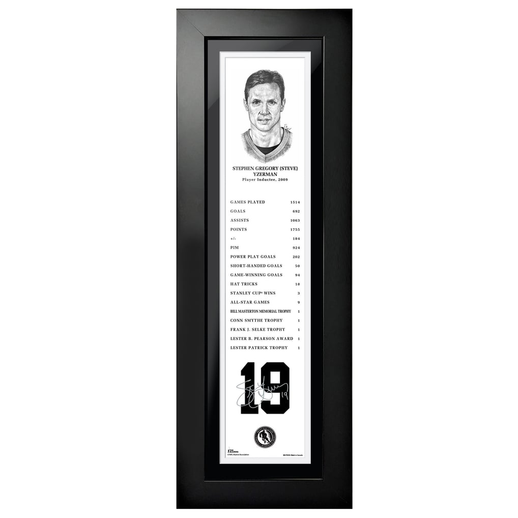 Detroit Red Wings Steve Yzerman - 2009 Legends Line 6'' x 22'' Framed Photo