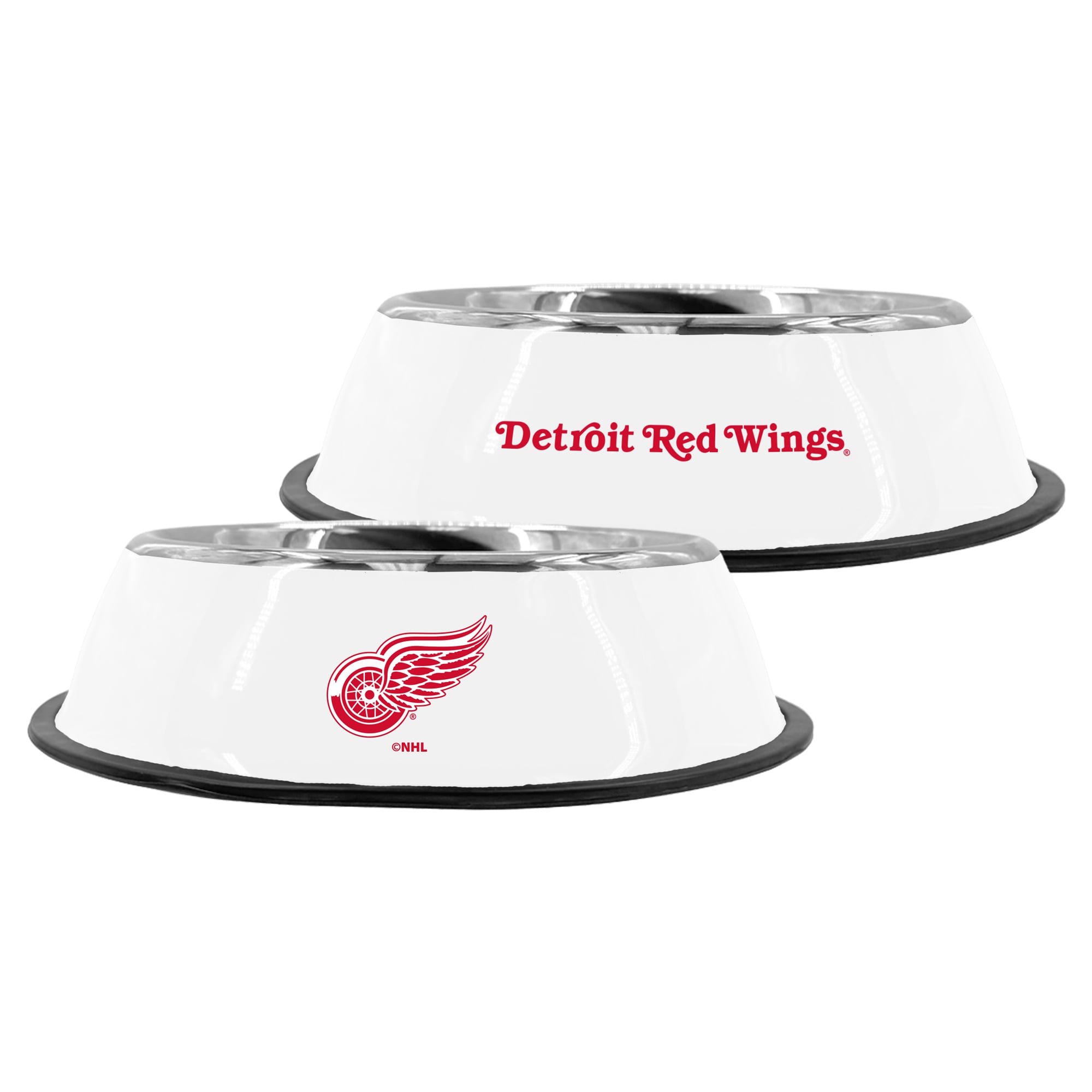 Gamelle pour animaux de compagnie en acier inoxydable de 23 cm (9 po) des Red Wings de Détroit de The Memory Company