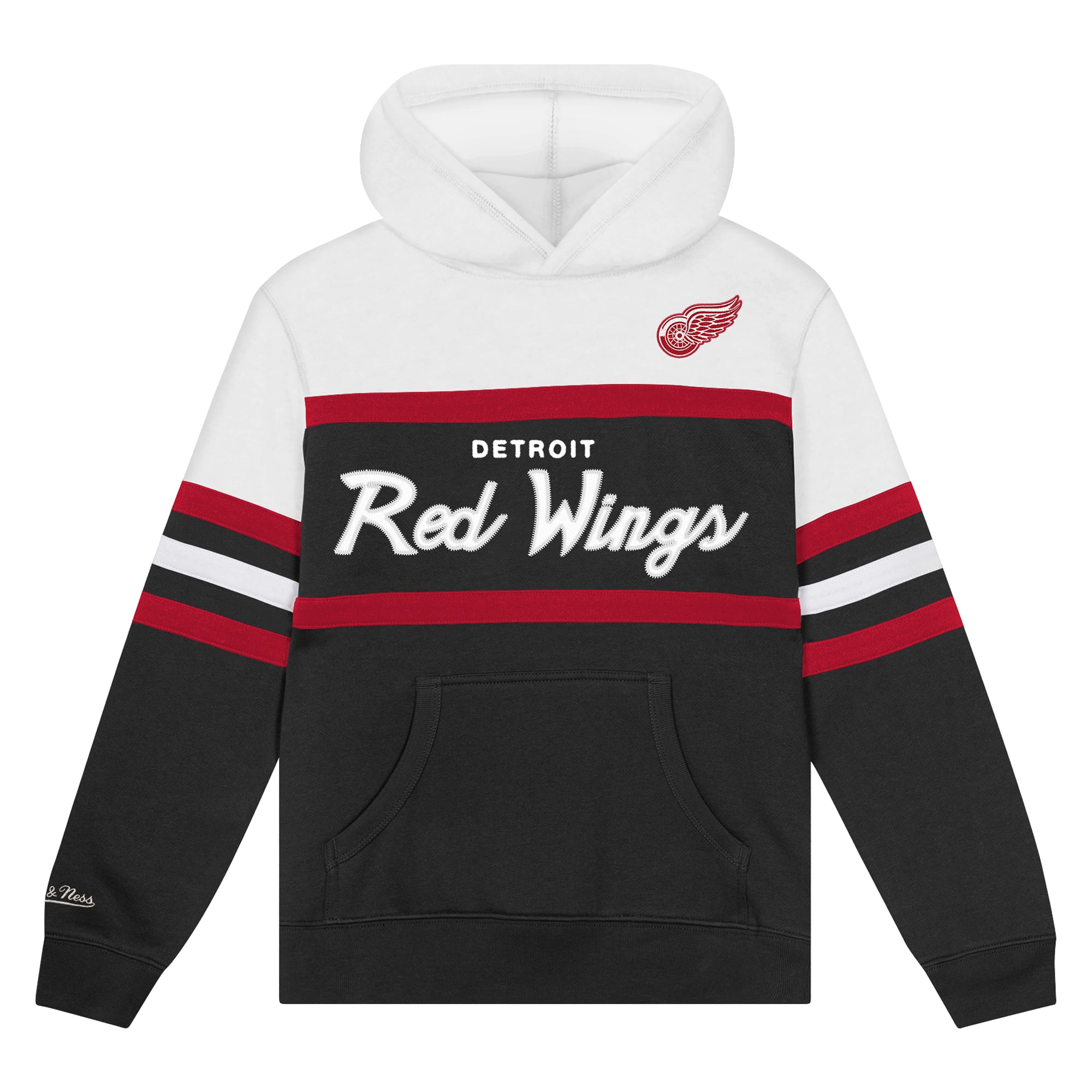 Sweat à capuche noir Mitchell & Ness pour tout-petit, motif entraîneur-chef des Red Wings de Détroit