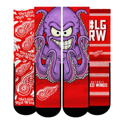  Detroit Red Wings Rock Em Unisex Fan Favorites Three-Pack Crew Socks Set - Red