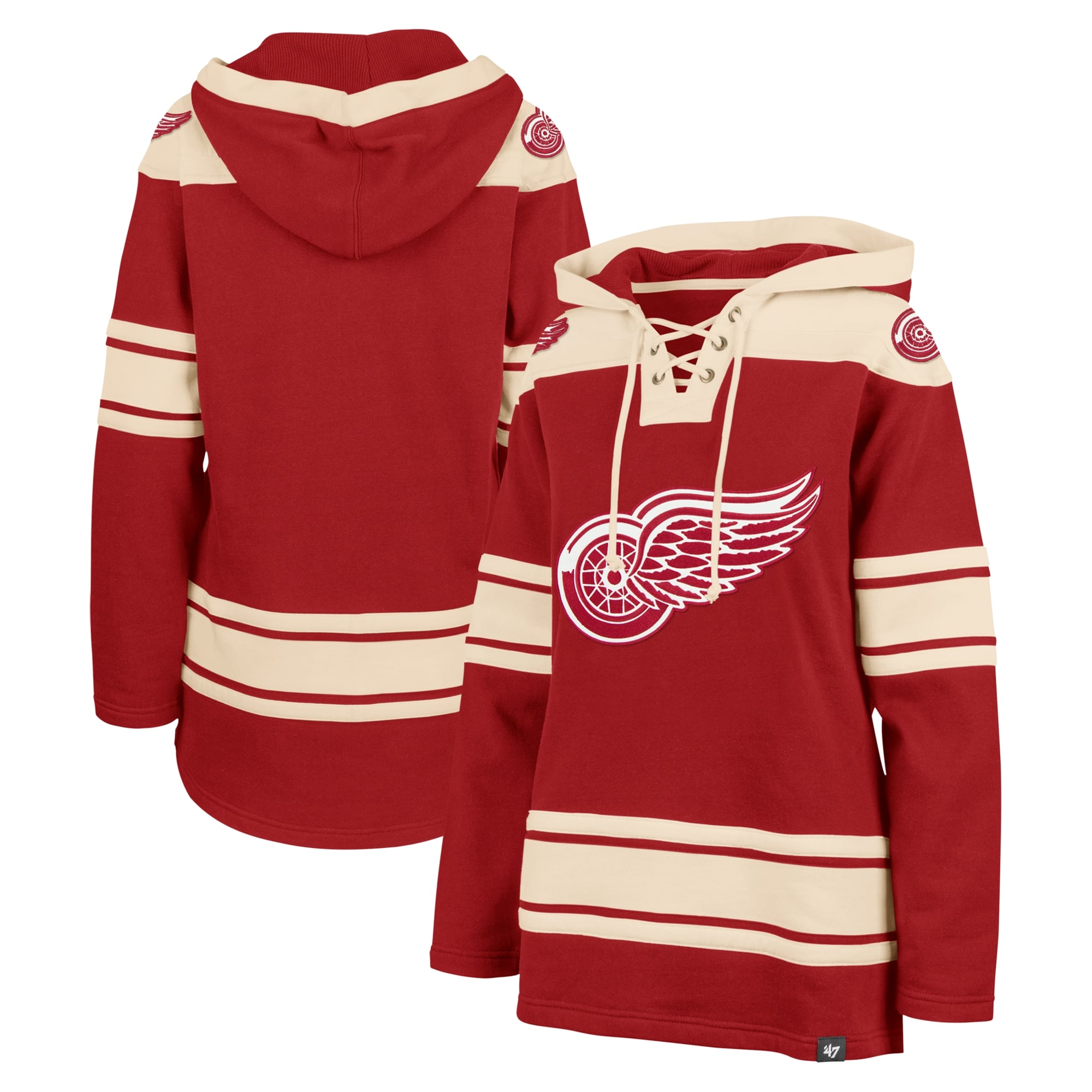 Sweat à capuche lacets Superior Lacer rouge '47 pour femmes