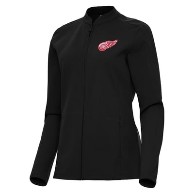  Detroit Red Wings Antigua Women's Regard Full-Zip Jacket - Black