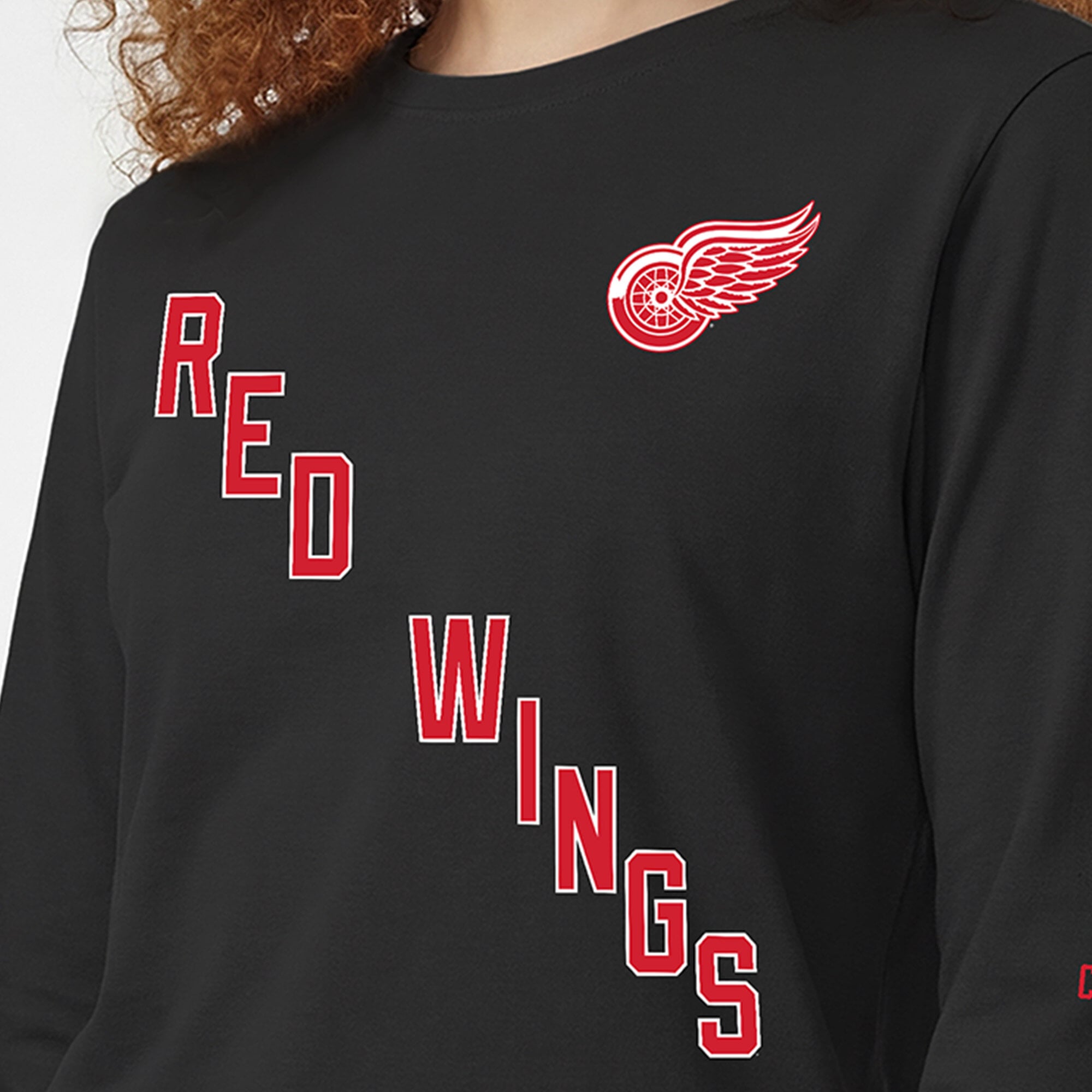 T-shirt à manches longues noir Champion Detroit Red Wings pour femmes