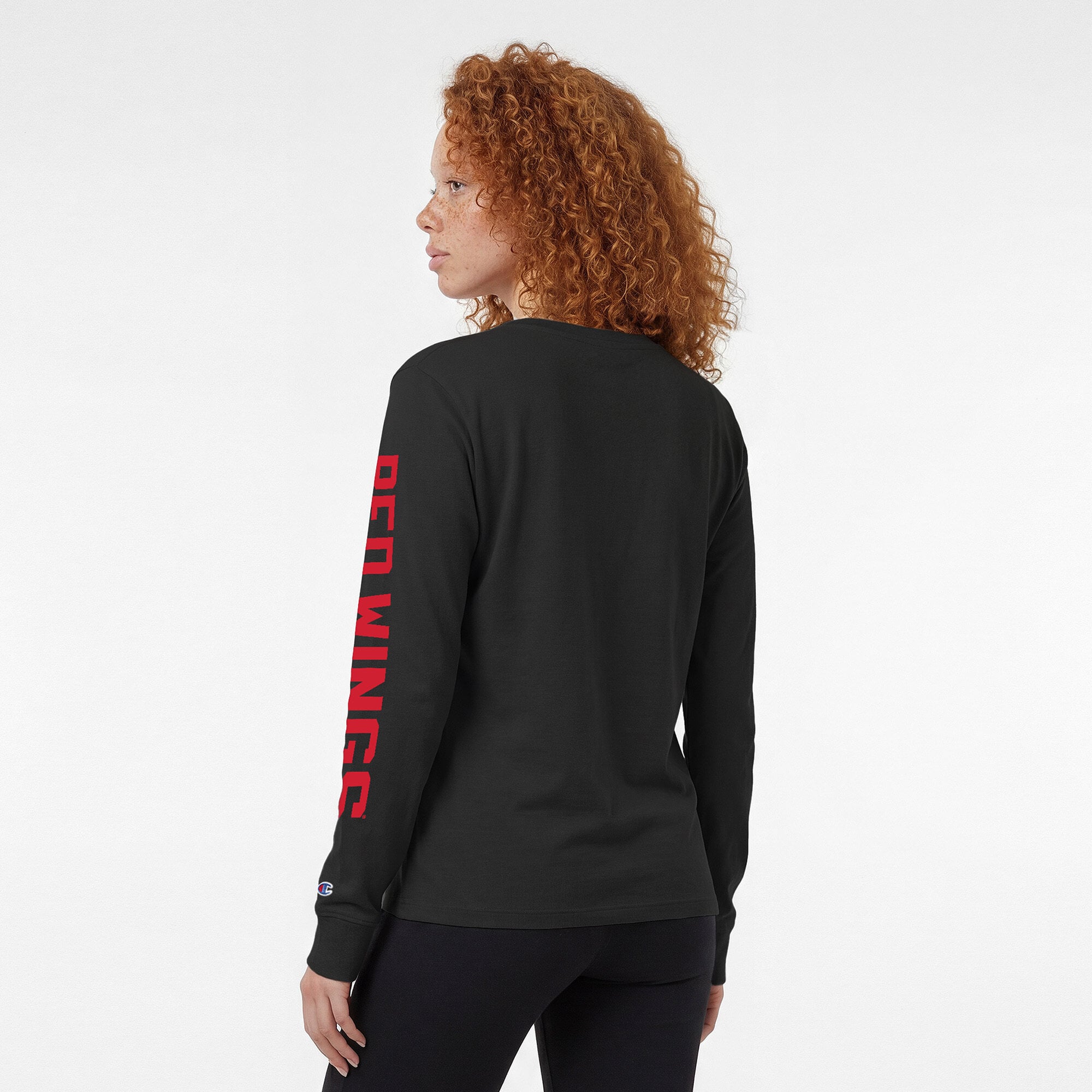 T-shirt à manches longues noir Champion pour femmes