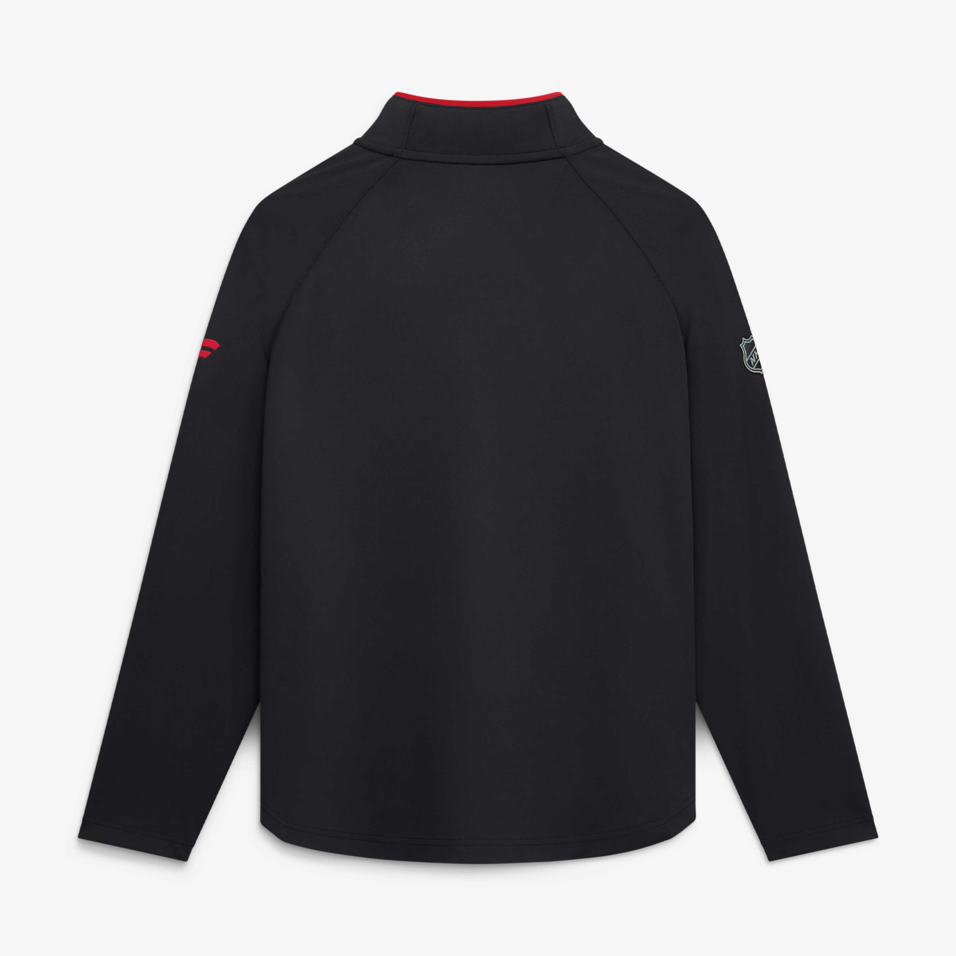 Women's Fanatics Black Detroit Red Wings Authentic Pro Rink Lightweight Quarter-Zip Pullover