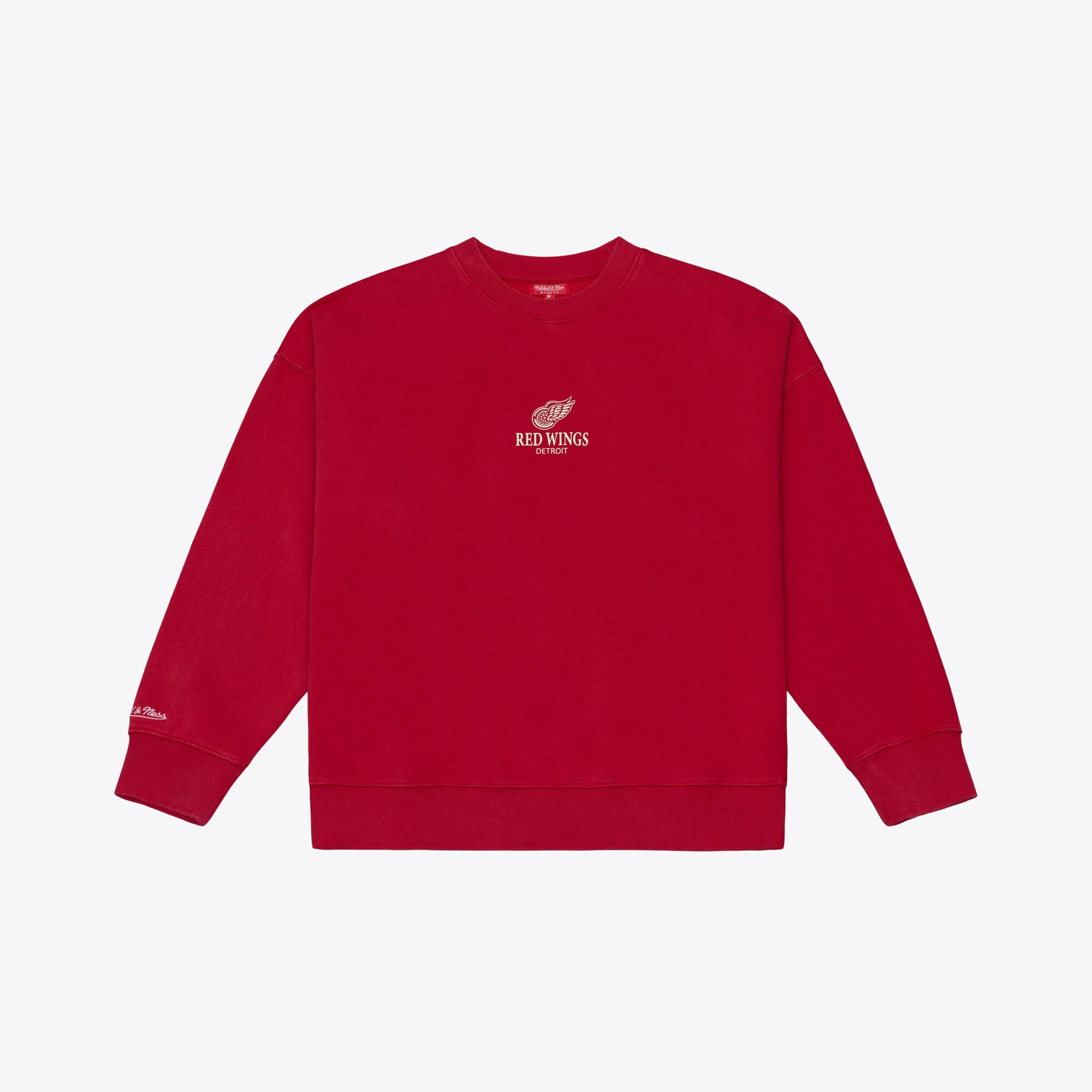 Women's Mitchell & Ness Red Detroit Wings Core Essentials Sweatshirt