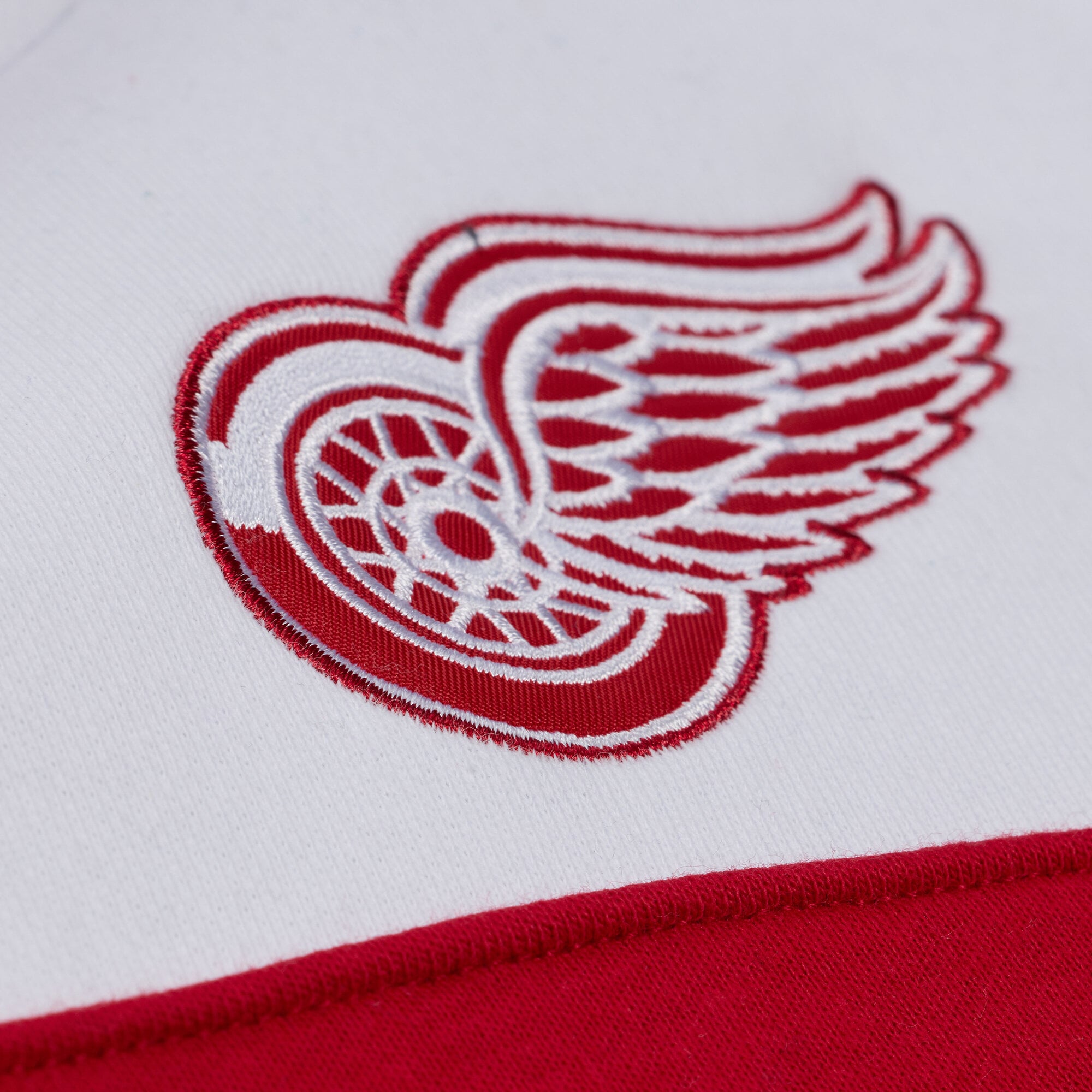 Women's Mitchell & Ness  White/Black Detroit Red Wings Head Coach Hoodie