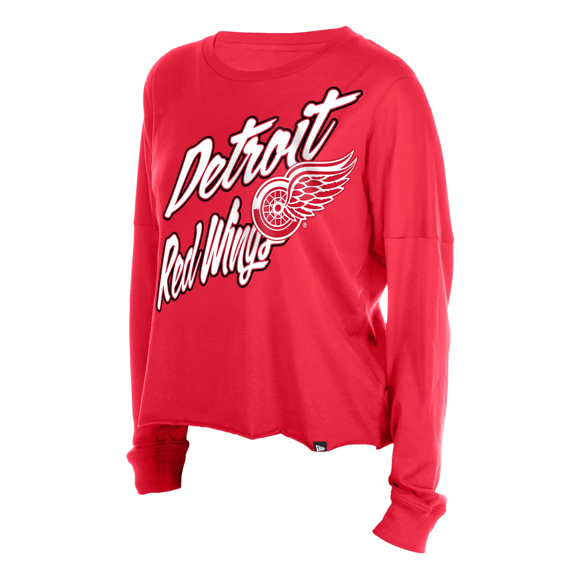 T-shirt à manches longues oversize New Era rouge Detroit Red Wings pour femme