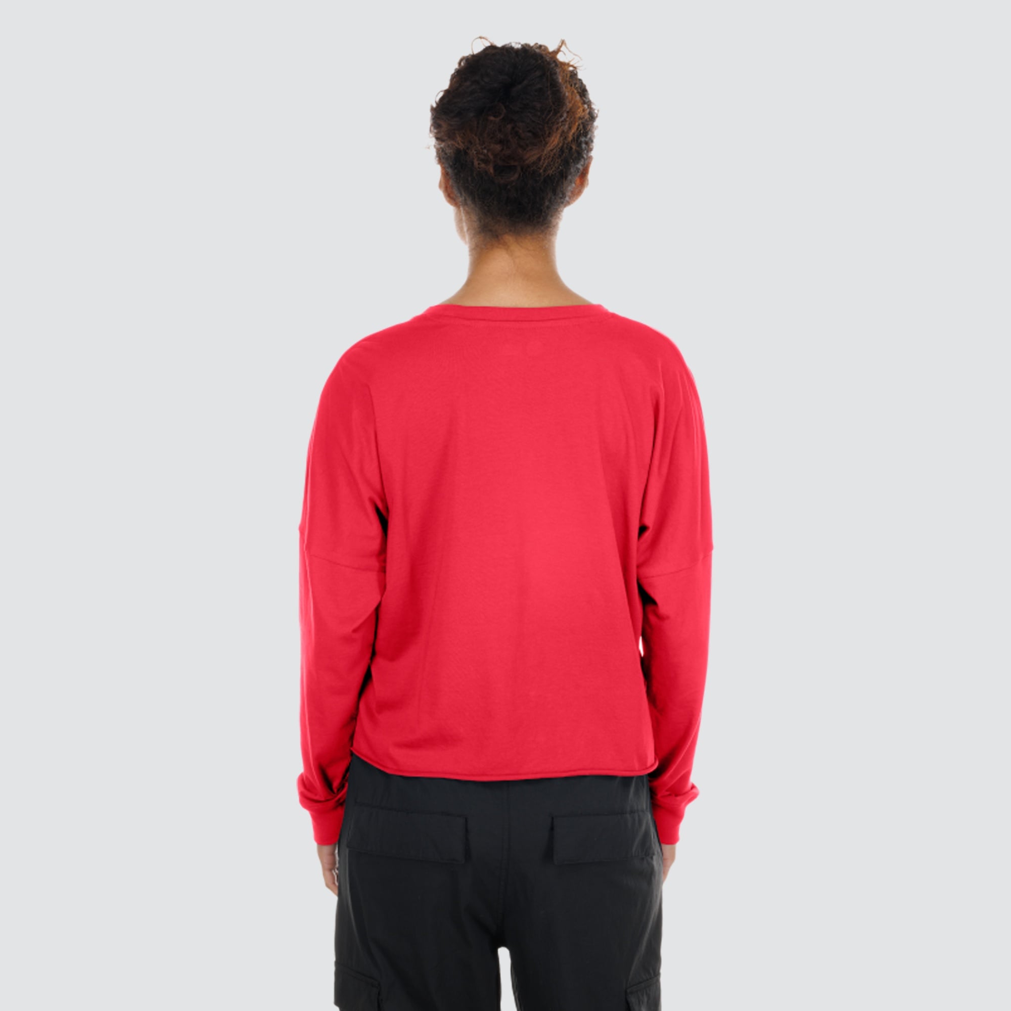 T-shirt à manches longues oversize New Era rouge Detroit Red Wings pour femme
