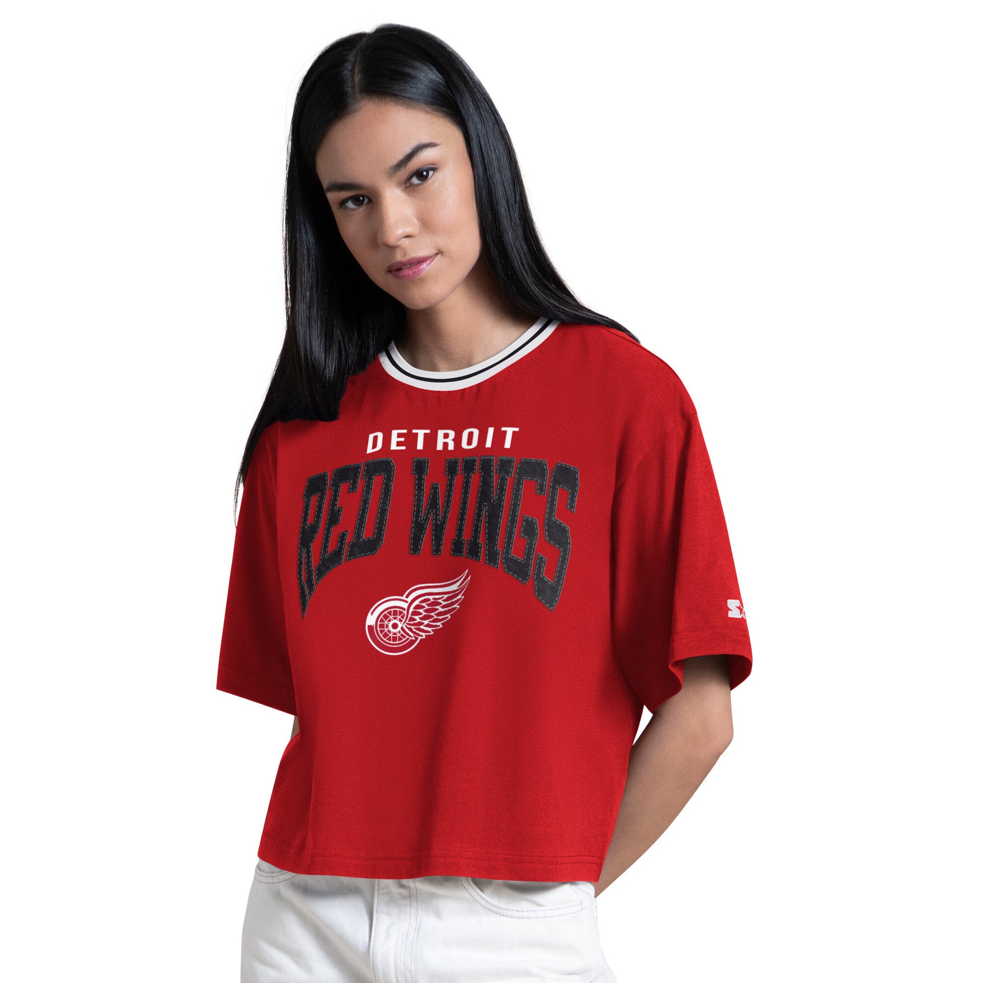 T-shirt court Starter rouge Detroit Red Wings Ace pour femmes