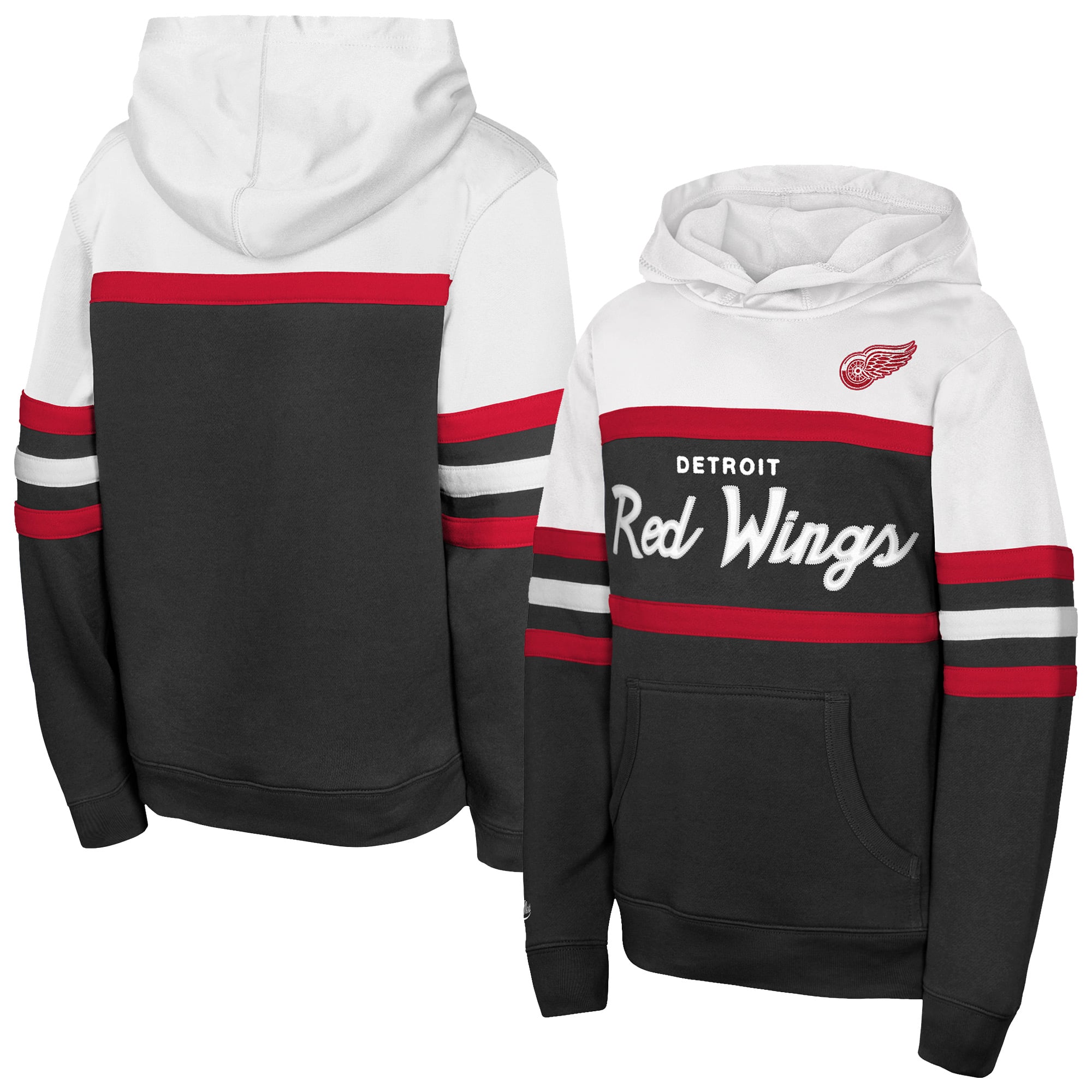 Youth Mitchell & Ness Black Detroit Red Wings Head Coach Hoodie