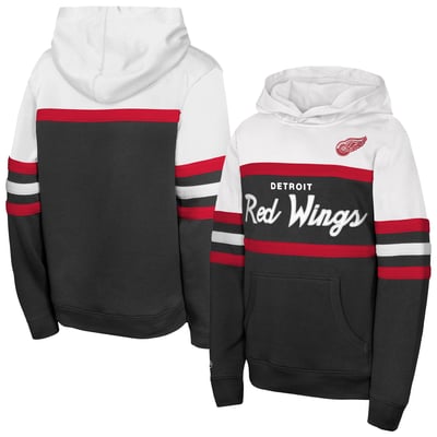 Youth Detroit Red Wings  Mitchell & Ness Black Head Coach Hoodie