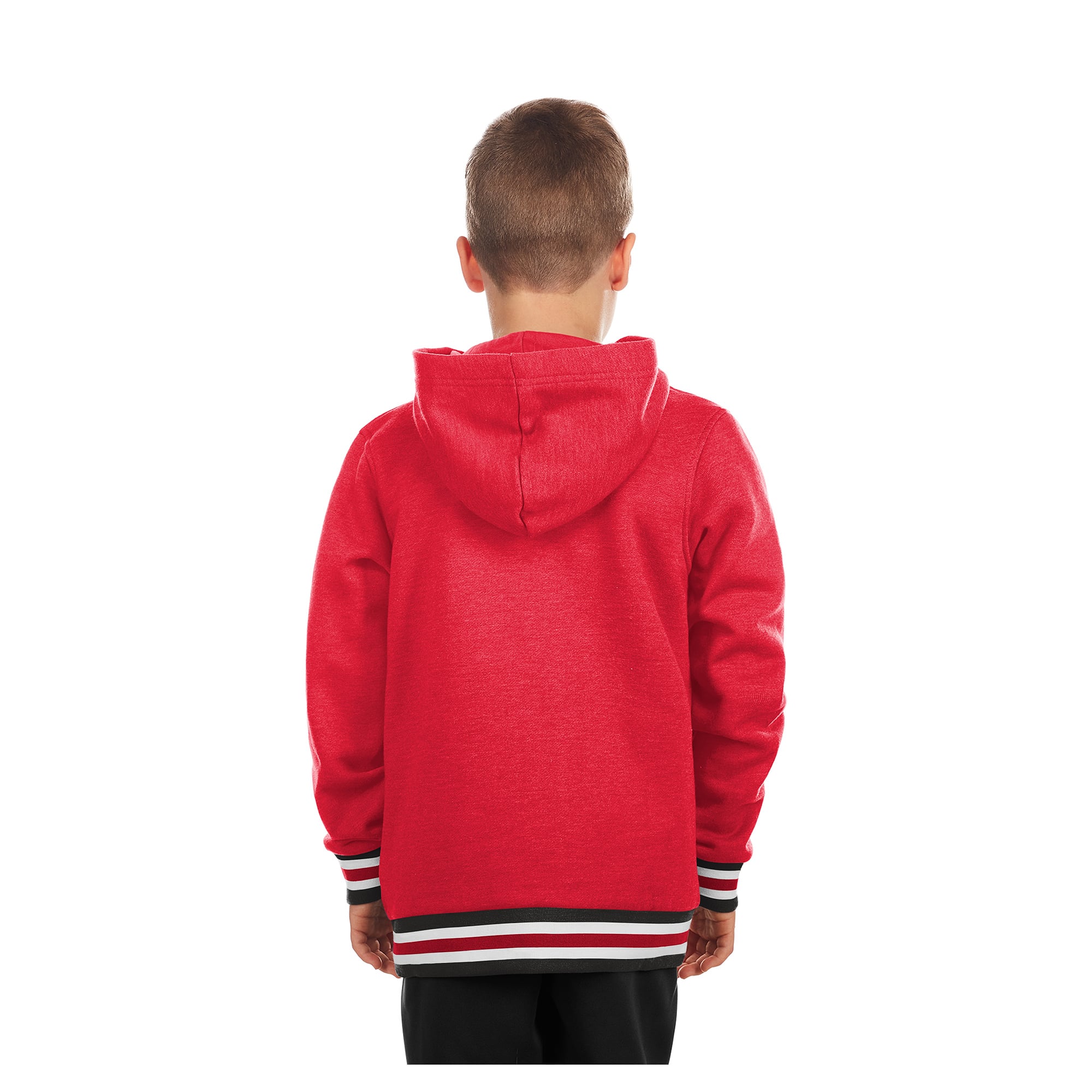Youth New Era Red Detroit Wings Knit Trim Pullover Hoodie