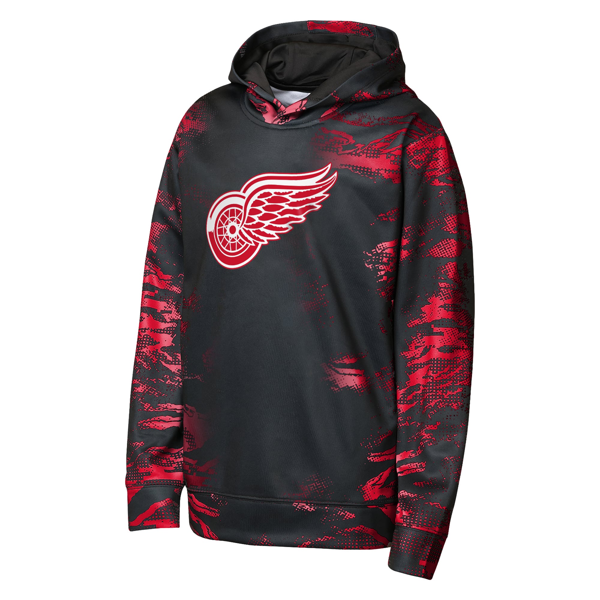 Sweat à capuche noir Youth Outerstuff Detroit Red Wings Team Dynamics