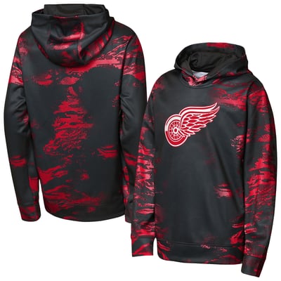  Detroit Red Wings Outerstuff Youth Team Dynamics Hoodie - Black