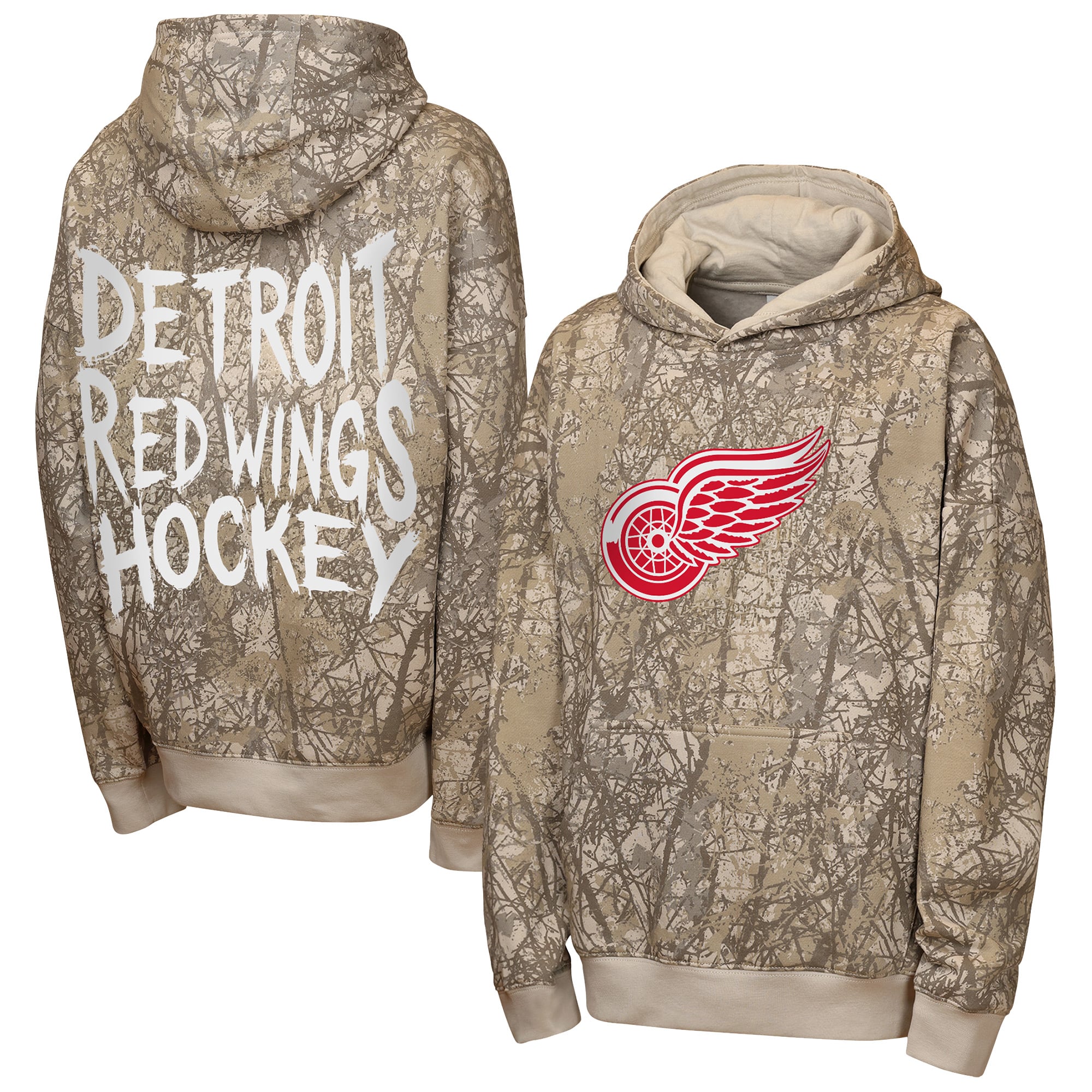 Sweat à capuche oversize Youth Outerstuff Natural Detroit Red Wings Fast & Furious