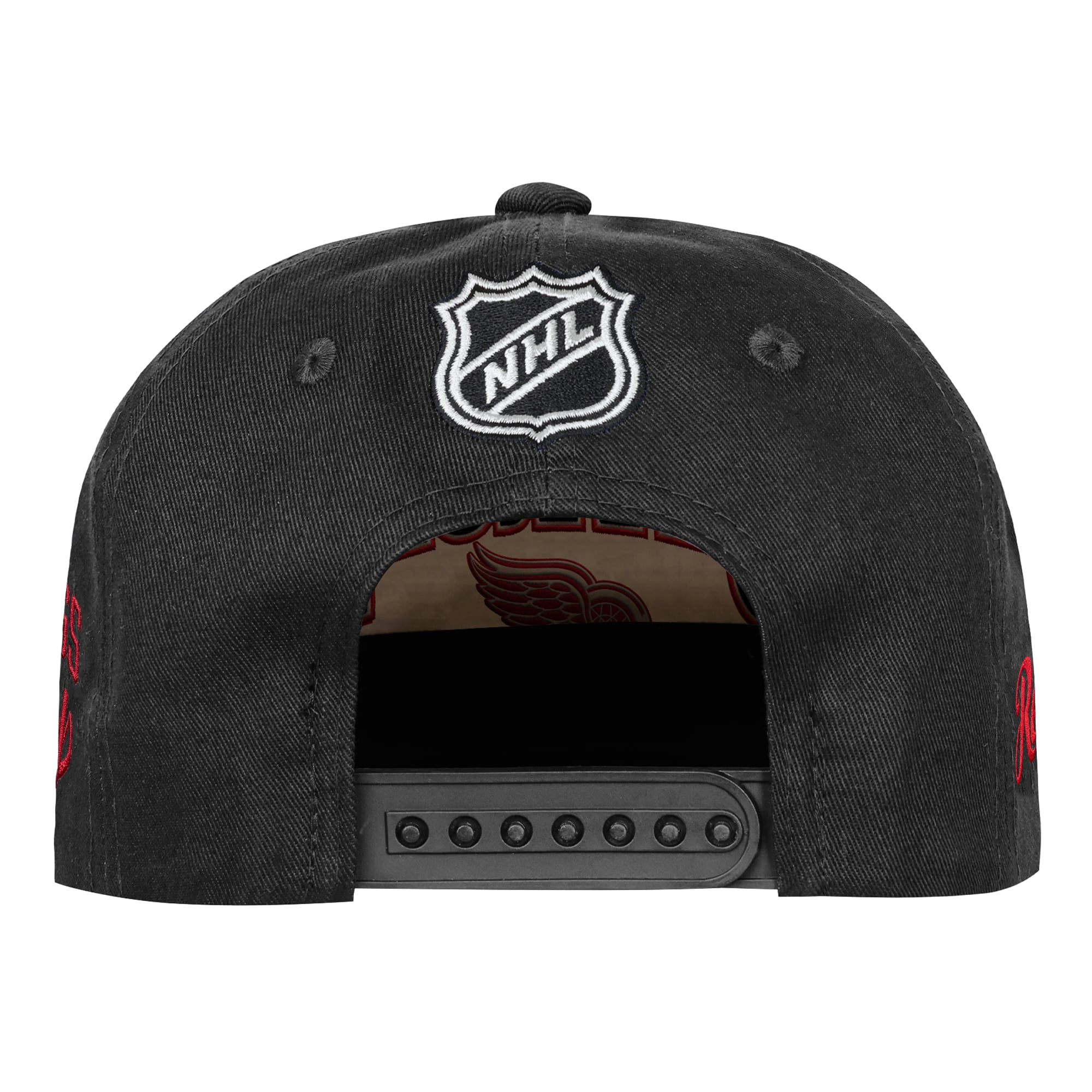 Casquette à pression Outerstuff Arch naturelle/noire pour jeunes des Red Wings de Détroit
