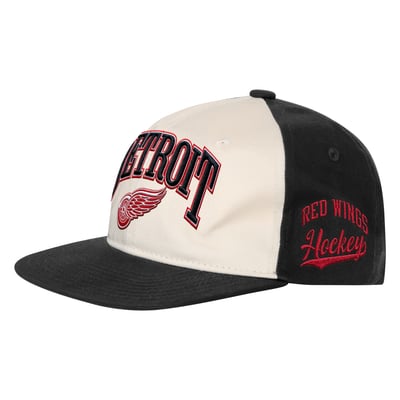 Detroit Red Wings Outerstuff Youth Arch Snapback Hat - Natural/Black