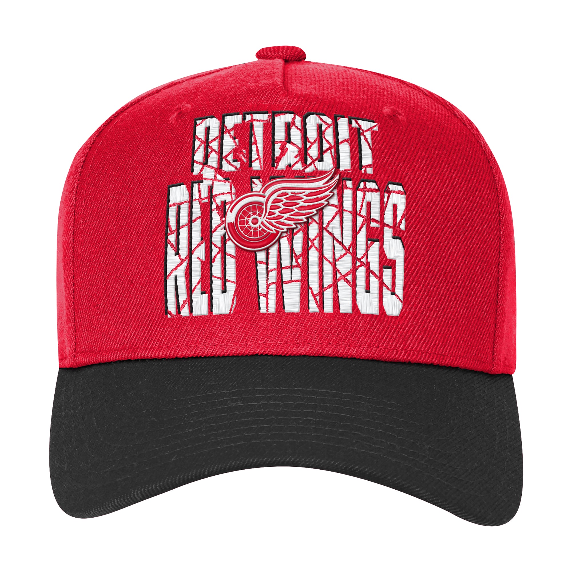 Casquette ajustable rouge et noire Detroit Red Wings pour jeunes Outerstuff