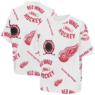 Youth Detroit Red Wings  Outerstuff White Unstoppable Elevated T-Shirt