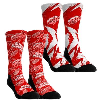  Detroit Red Wings Rock Em Youth Game Day Two-Pack Crew Socks - Red