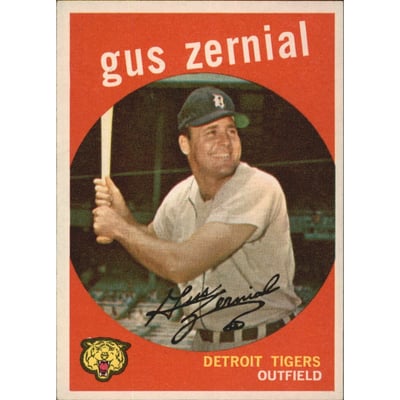 1959 Topps #409 Gus Zernial