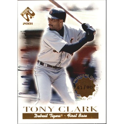 2001 Private Stock Premiere Date #42 Tony Clark
