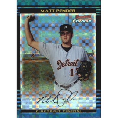 2002 Bowman Chrome Draft X-Fractors #60 Matt Pender