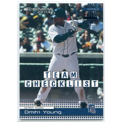 2004 Donruss Press Proofs Black #376 Dmitri Young TC