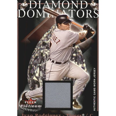 2005 Fleer Platinum Diamond Dominators Jersey Silver #IR Ivan Rodriguez