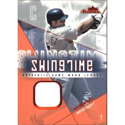 2005 Fleer Showcase Swing Time Jersey Red #IR Ivan Rodriguez