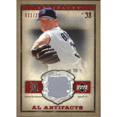 2006 Artifacts AL/NL Artifacts Red #JBA Jeremy Bonderman Jsy/250
