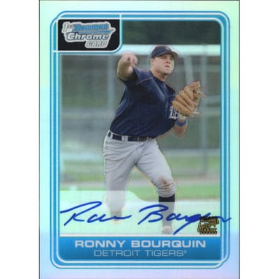 2006 Bowman Chrome Draft Draft Picks Refractors #70 Ronnie Bourquin AU