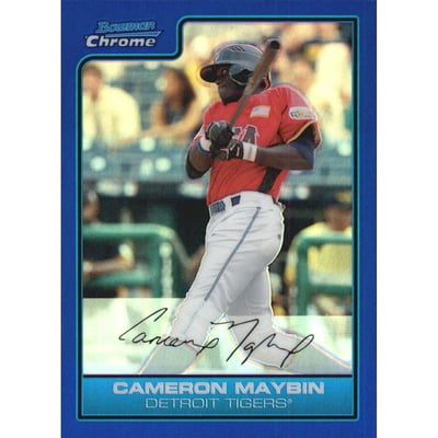 2006 Bowman Chrome Draft Future's Game Prospects Blue Refractors #16 Cameron Maybin