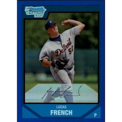 2007 Bowman Chrome Prospects Blue Refractors #BC20 Lucas French