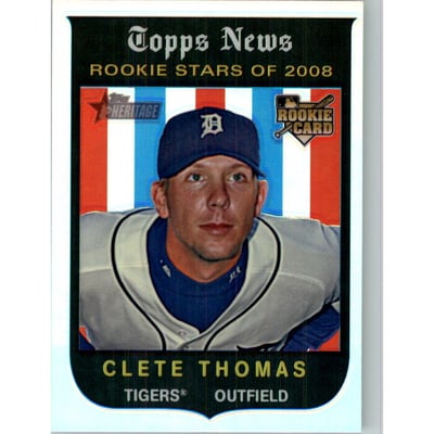2008 Topps Heritage Chrome Refractors #C252 Clete Thomas