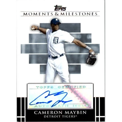 2008 Topps Moments and Milestones Milestone Autographs #CM Cameron Maybin B