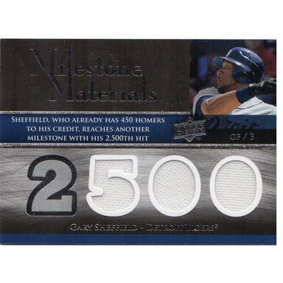 2008 Upper Deck Milestone Memorabilia #GS Gary Sheffield