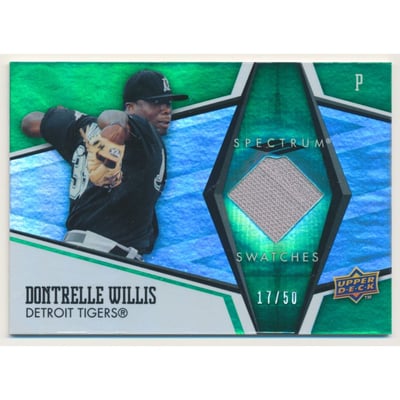 2008 Upper Deck Spectrum Spectrum Swatches Green #DW Dontrelle Willis