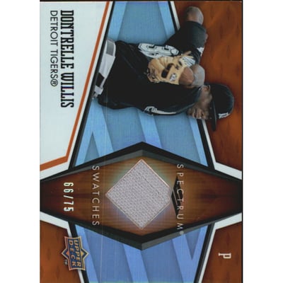 2008 Upper Deck Spectrum Spectrum Swatches Orange #DW Dontrelle Willis