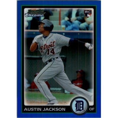 2010 Bowman Chrome Draft Blue Refractors #BDP10 Austin Jackson