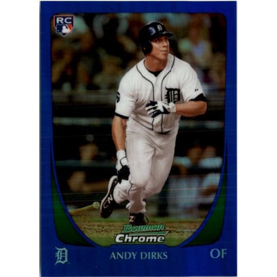 2011 Bowman Chrome Draft Blue Refractors #31 Andy Dirks