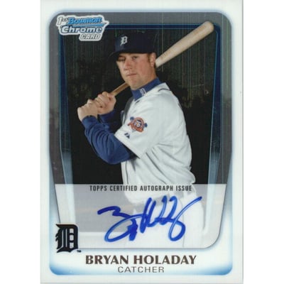 2011 Bowman Chrome Prospect Autographs #BCP173 Bryan Holaday