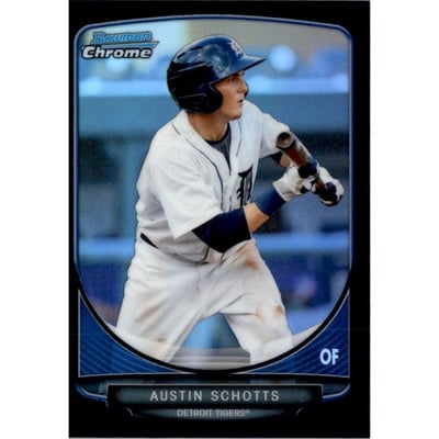 2013 Bowman Chrome Mini Black Refractors #269 Austin Schotts