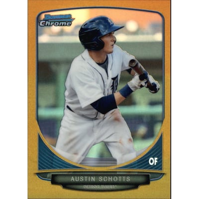 2013 Bowman Chrome Mini Gold Refractors #269 Austin Schotts
