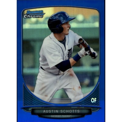 2013 Bowman Chrome Prospects Blue Refractors #BCP184 Austin Schotts